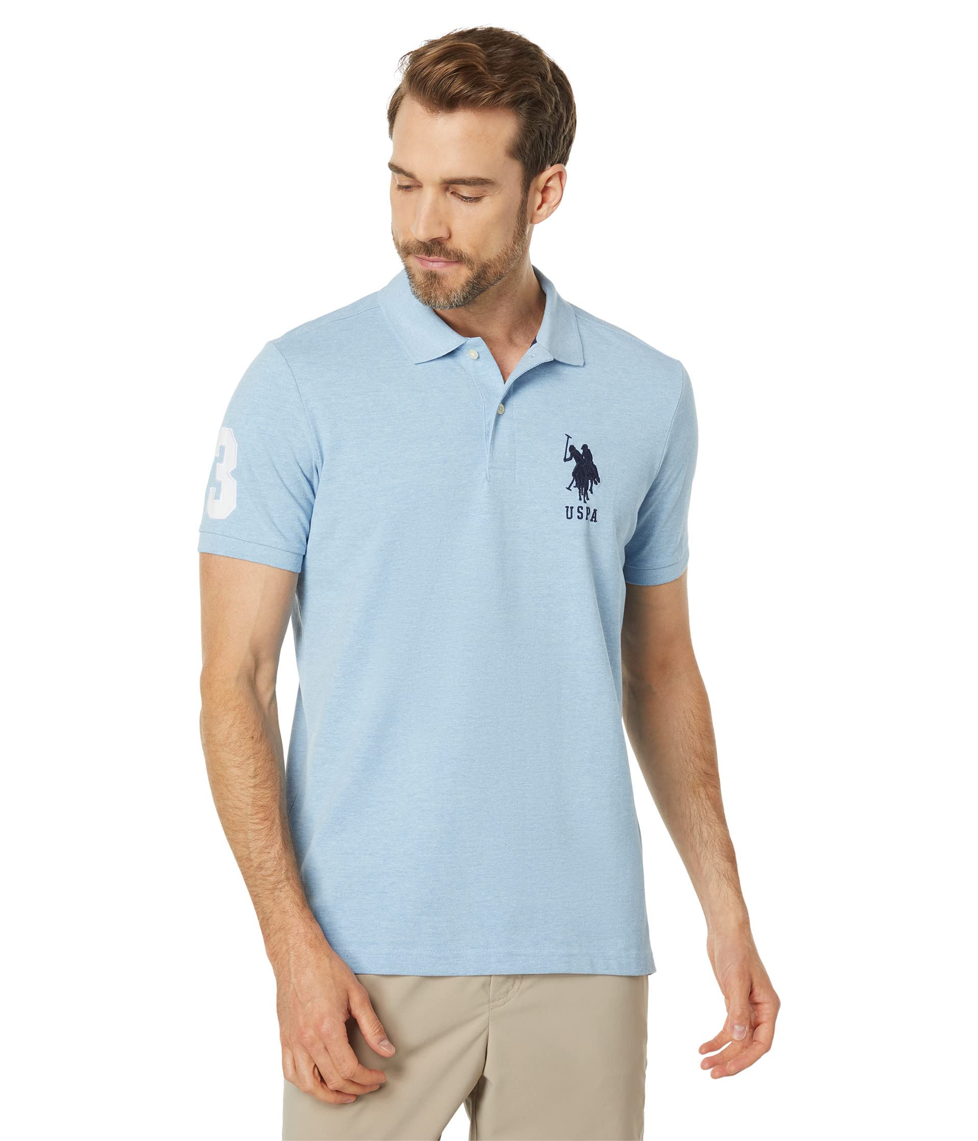 Mens Solid Pique Polo Shirt