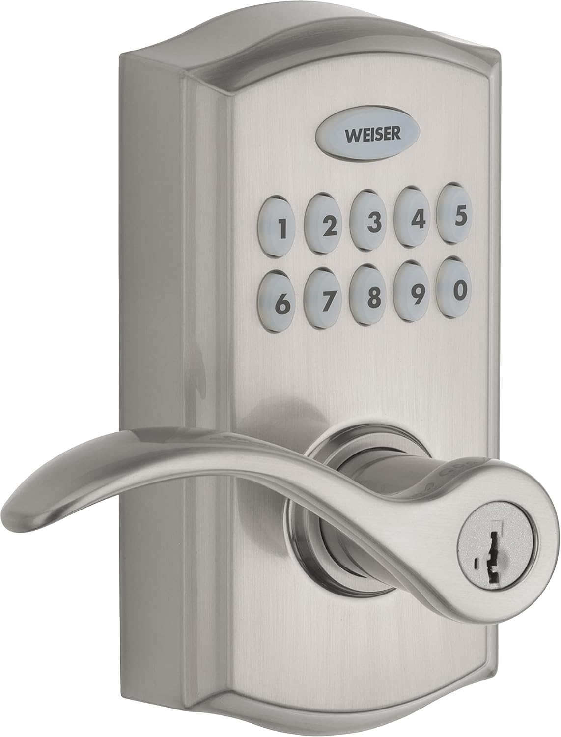 Close-up of Weiser SmartCode 10 Keyless Entry Door Lock