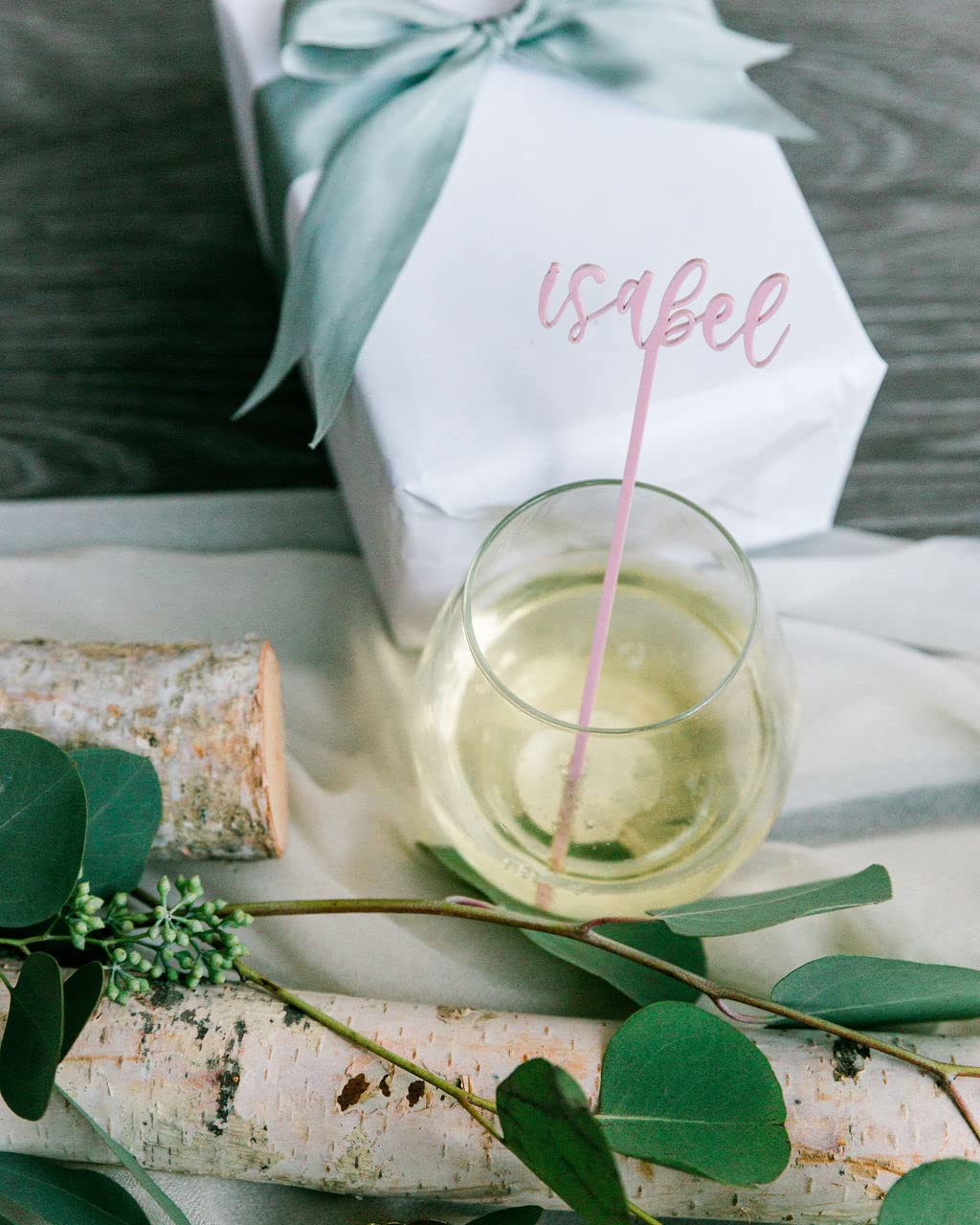 The Cotton & Canvas Co. Personalized Name Drink Stirrers, Party Cocktail Sticks, Custom Swizzle Sticks, Party Favors, Wedding, Christmas, Custom Name Drink Marker, Red