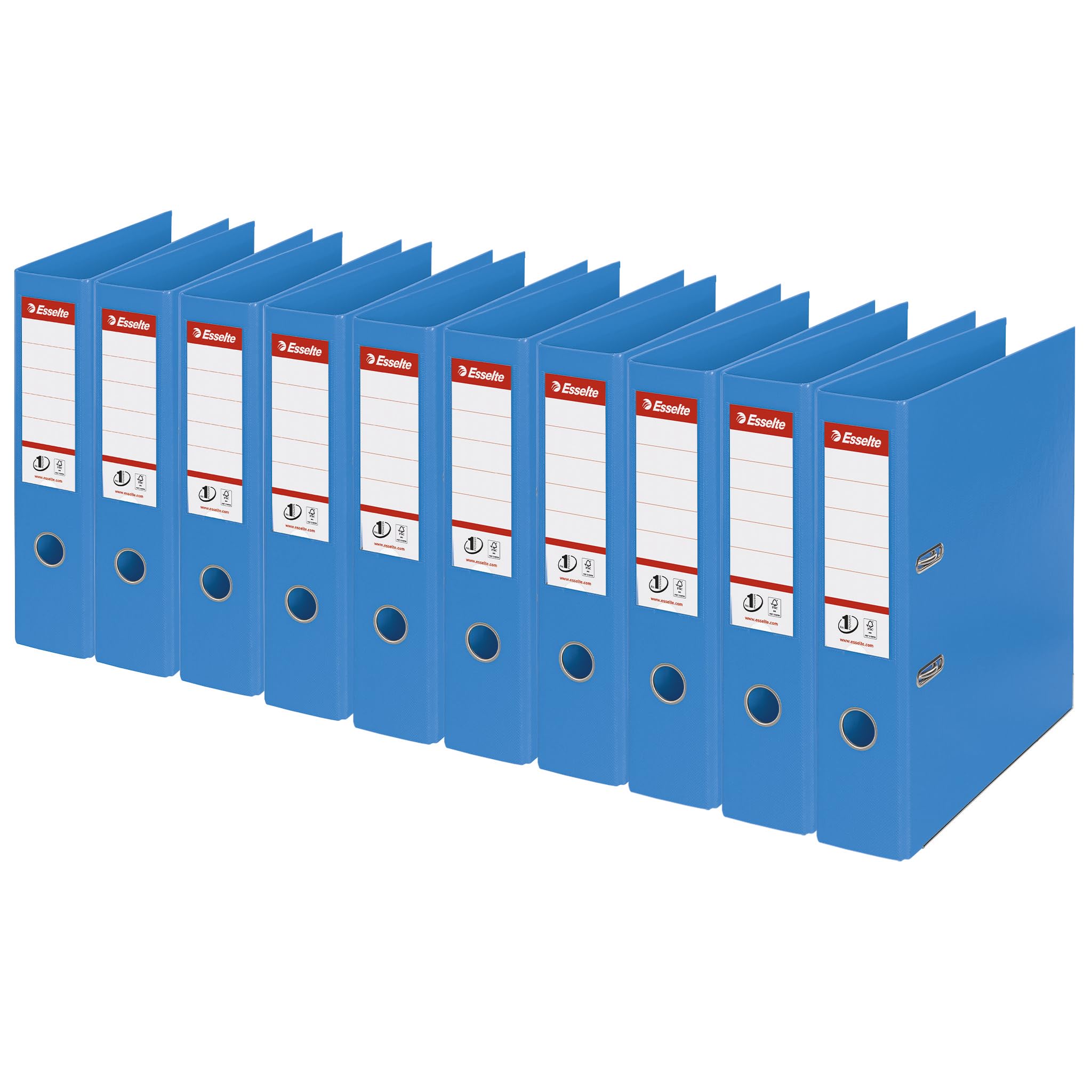 Esselte Blue 75Mm Lever Arch File Polypropylene A4 (10 Pack) 48065