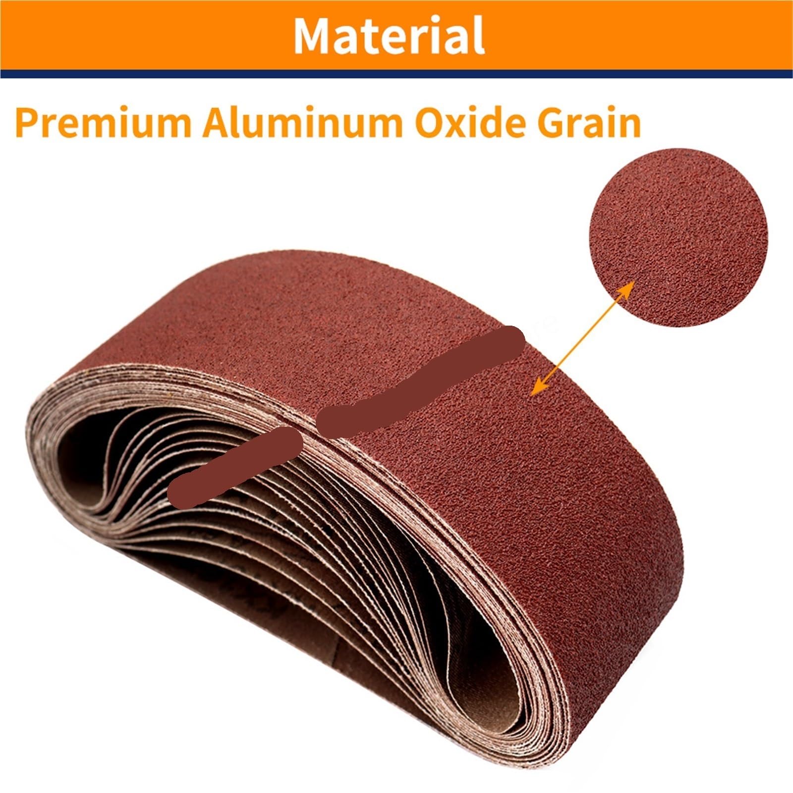 Pasy szlifierskie, Taśmy szlifierskie 10 szt. 457 x 75 mm 40-1000 Ziarnistość Do drewna i metalu(P40)