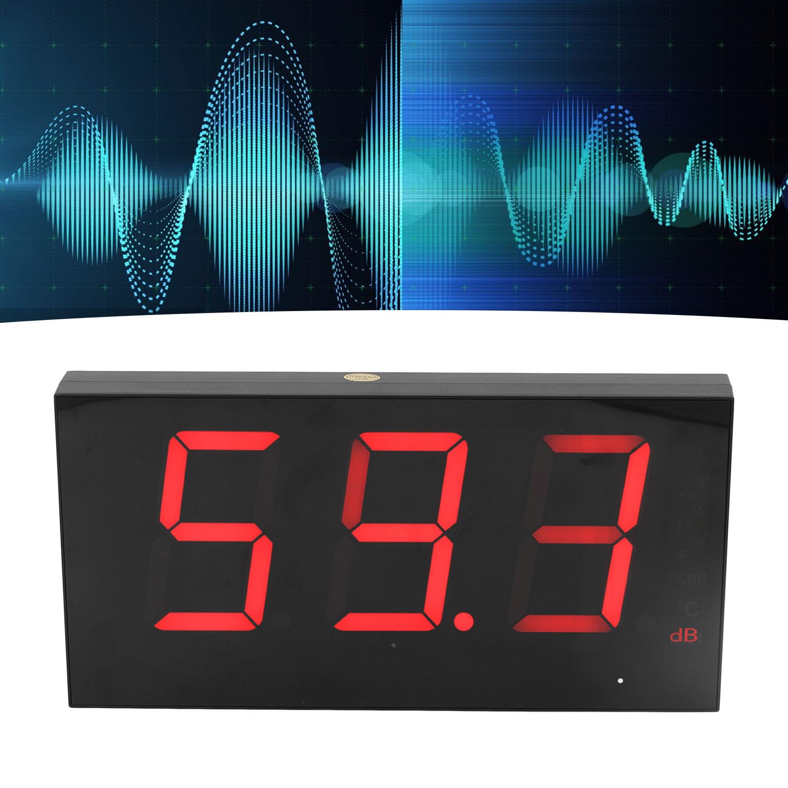 Misuratore di Decibel, Fonometro Digitale a Parete, Alta Precisione, Ampio Campo di Misurazione Tester Fonometro USB per Monitoraggio del Rumore