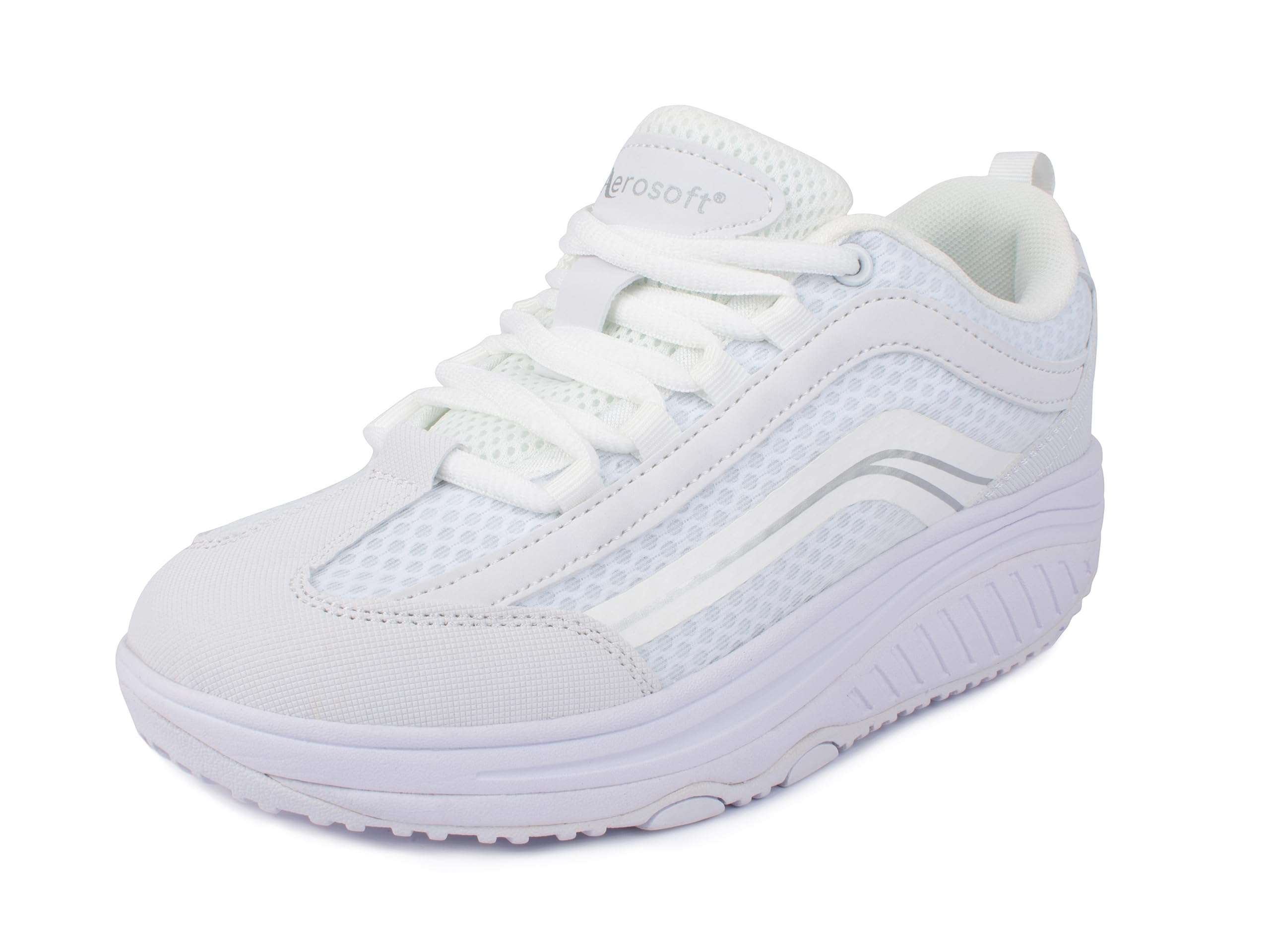 Aerosoft Walker Bequemschuhe Damen Herren mit Abrollsohle, Gesundheitsschuh, extra leicht und gelenkschonend, Schnürschuh mit Wechselfußbett