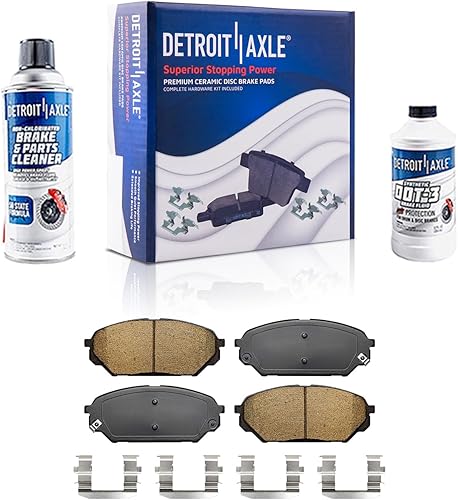 Detroit Axle - Pastillas de freno de cerámica delanteras de repuesto para Hyundai Veracruz 2007-2012 - Juego de 4 piezas