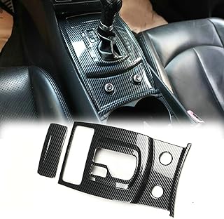 Automatic Center Console Gear Shift Panel Cover Trim for Infiniti G37 2010 2011 2012 2013 Carbon Fiber ABS(Only for Without Snow Button)