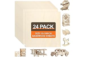 24PCS Basswood Sheets 16x16 Same Day Delivery