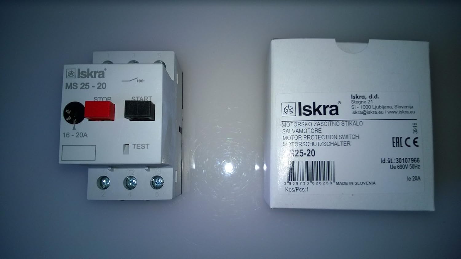 Iskra MS25-20 16 Amp to 20 Amps Motor Protection Switch : Amazon.co.uk ...