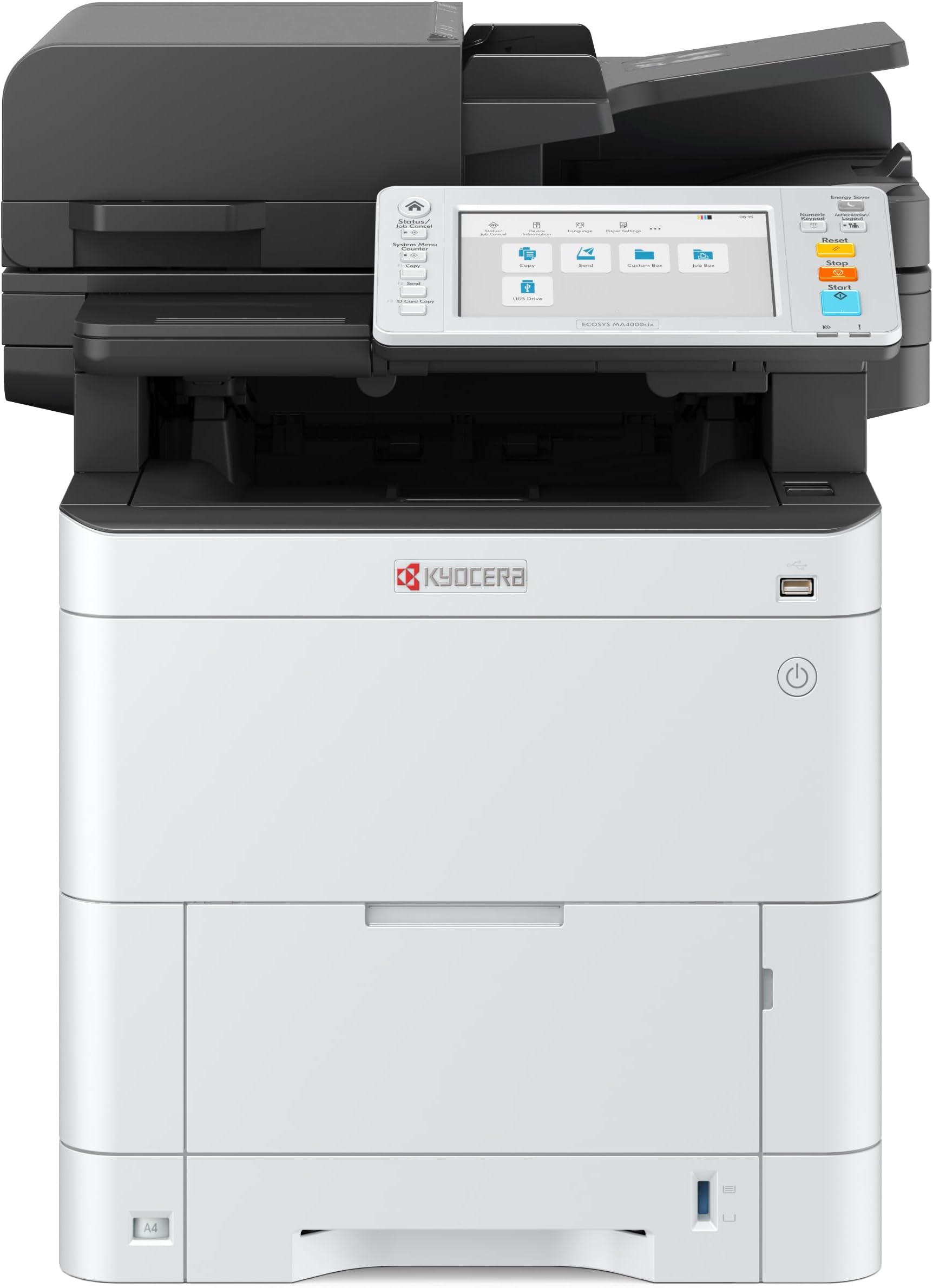 KYOCERA ECOSYS MA4000cix Multifunctional Color Laser Printer (Print/Copy/Scan), 42 ppm, 1200 dpi, Gigabit Ethernet & HyPAS Capable, 7 inch Touchscreen Panel, Dual Scan Document Processor