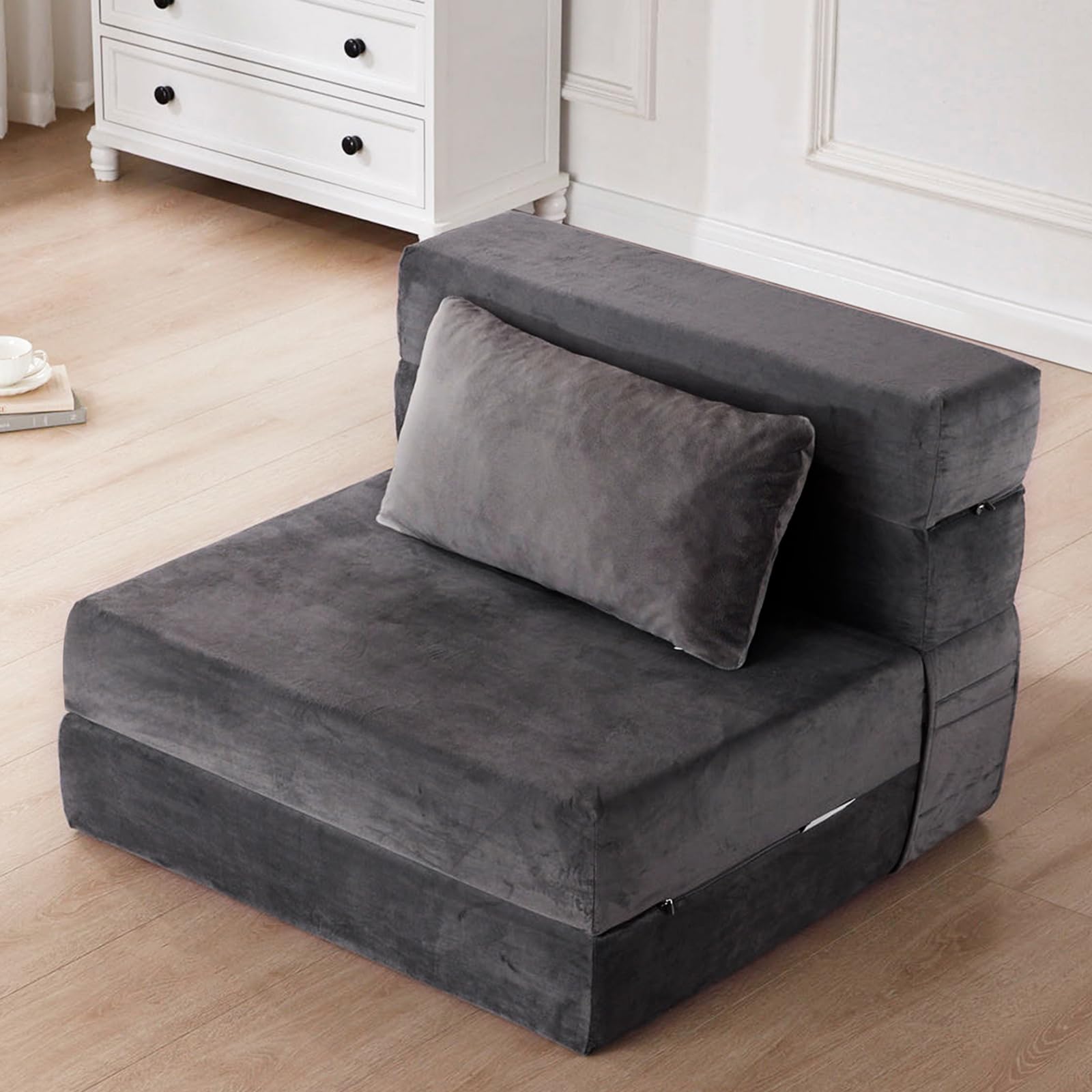 SINWEEK 6 Inch Folding Sofa Bed Memory Foam Folding Mattress Topper