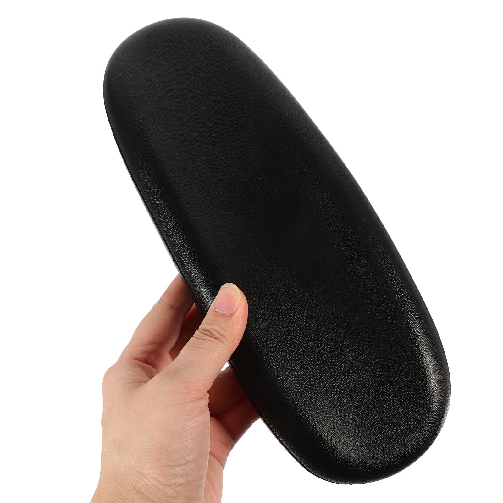Lurrose Almohadillas y de Oficina para Giratoria Brazos Par de Silla Reposabrazos Ajustables de PU Negro a Aliviar Estrés en Cuello, 1