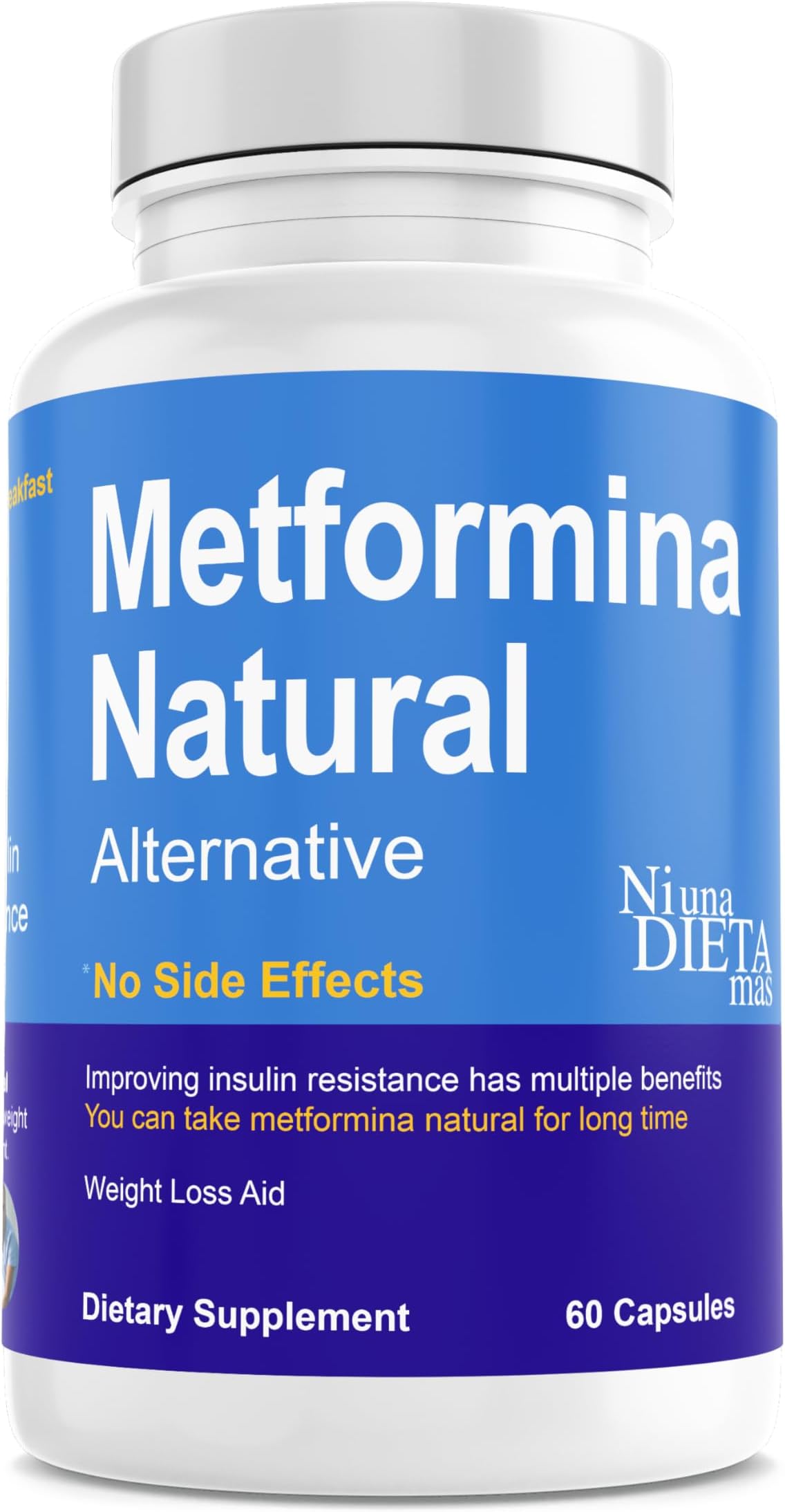 Ni una Dieta más METFORMINA Natural Alternative - Reduce Fat and Stop Sugar Cravings (for Kids and Adults)
