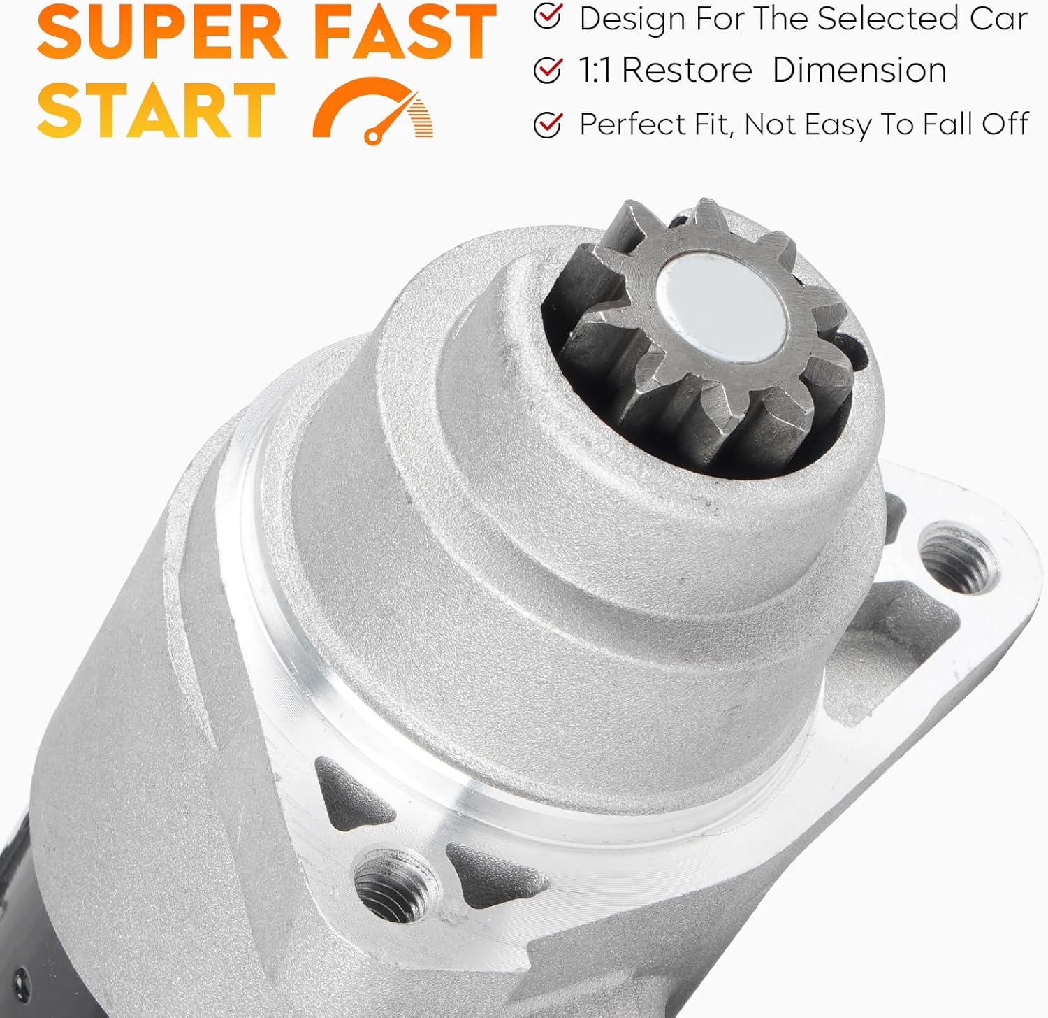 Starter for Infiniti 3.5L V6 FX35 RWD 2003-2008, for Infiniti G35 RWD 2003-2007, for Infiniti M35 RWD 2006-2008, for Nissan 350Z 03-06, for 350Z 07 (Without Nose Cone), 17904 17379 SHI0158