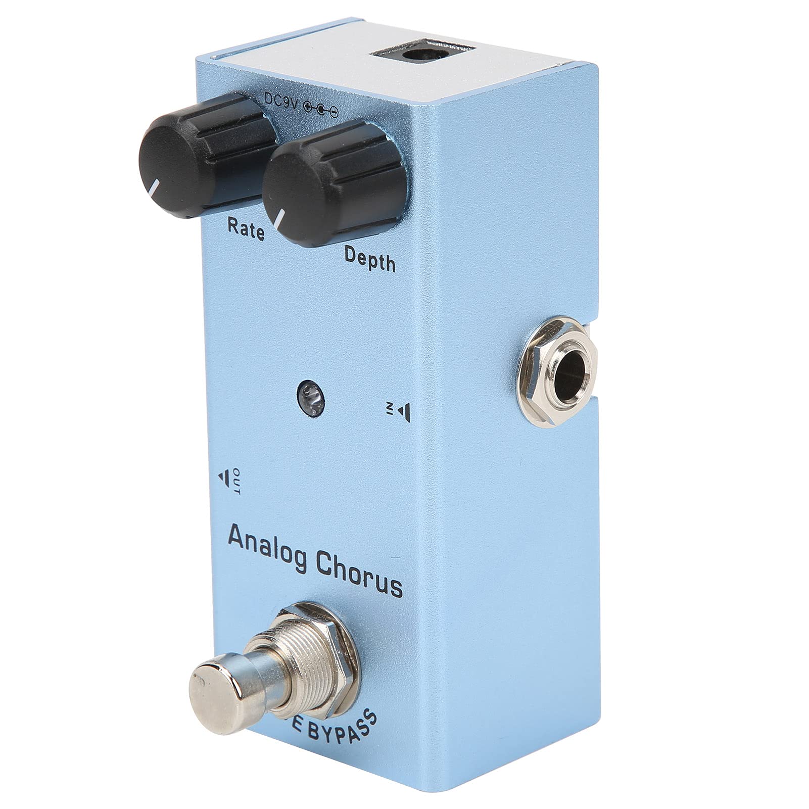 Alomejor Pedał Efektów Gitarowych, Metalowy Analogowy Efekt Chorus z Pokrętłami Depth Rate True Bypass do Nagrywania i Występów (Chór analogowy ZP-07)