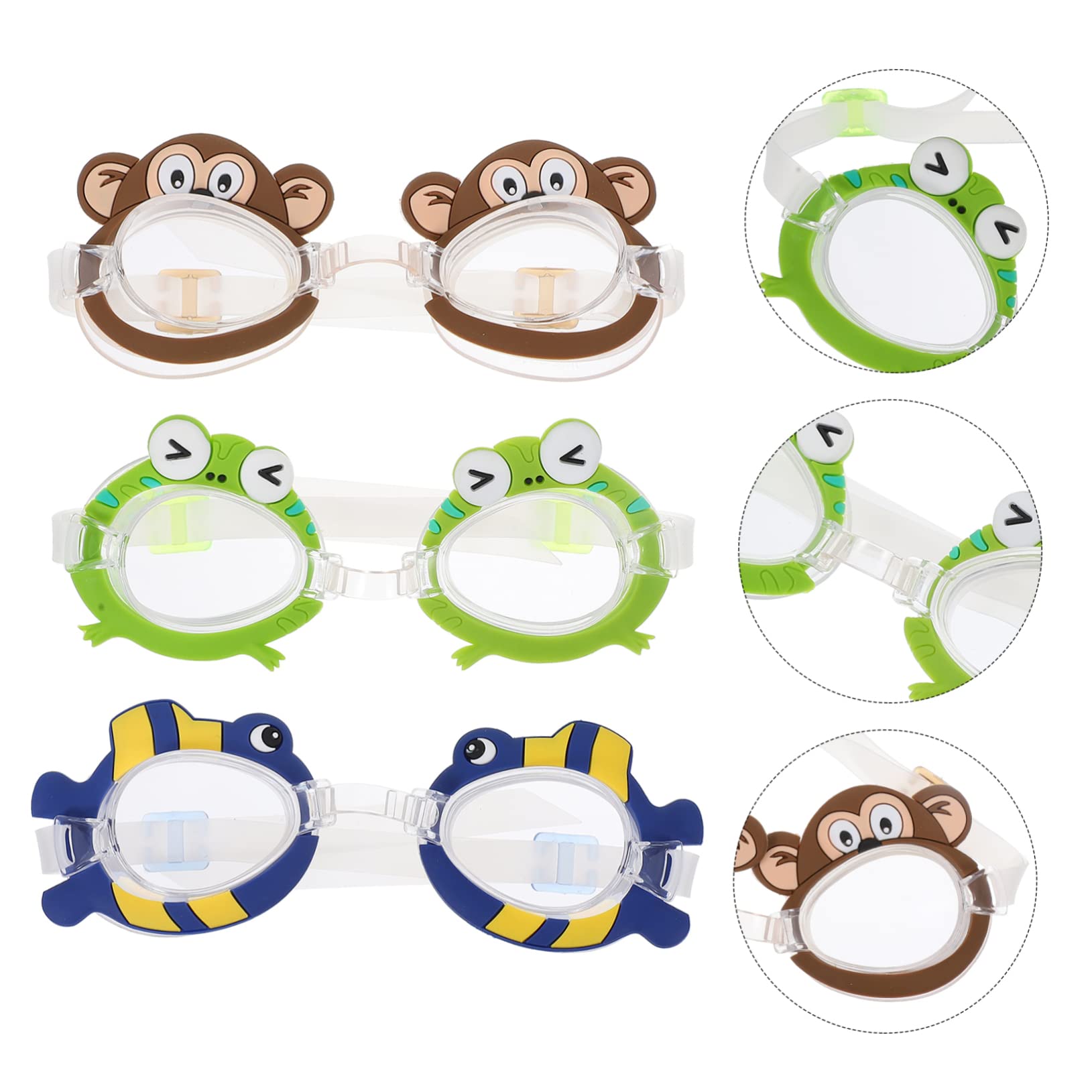YARNOW 6 Occhialini Da Nuoto Per Bambini Scheda Di Aspirazione Subacquea In Pvc Per Bambini