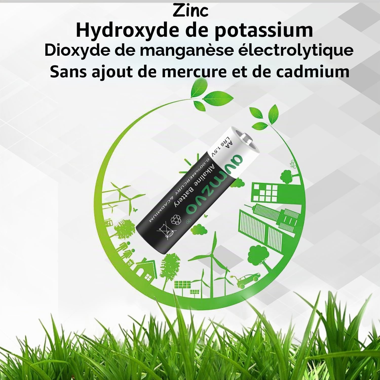 Piles AA LR6 1,5 V, Lot de 400, puissantes, alcalines, Longue durée, Puissance Durable, Peut être utilisé pour Les Jouets, Les réveils et Autres appareils électroniques
