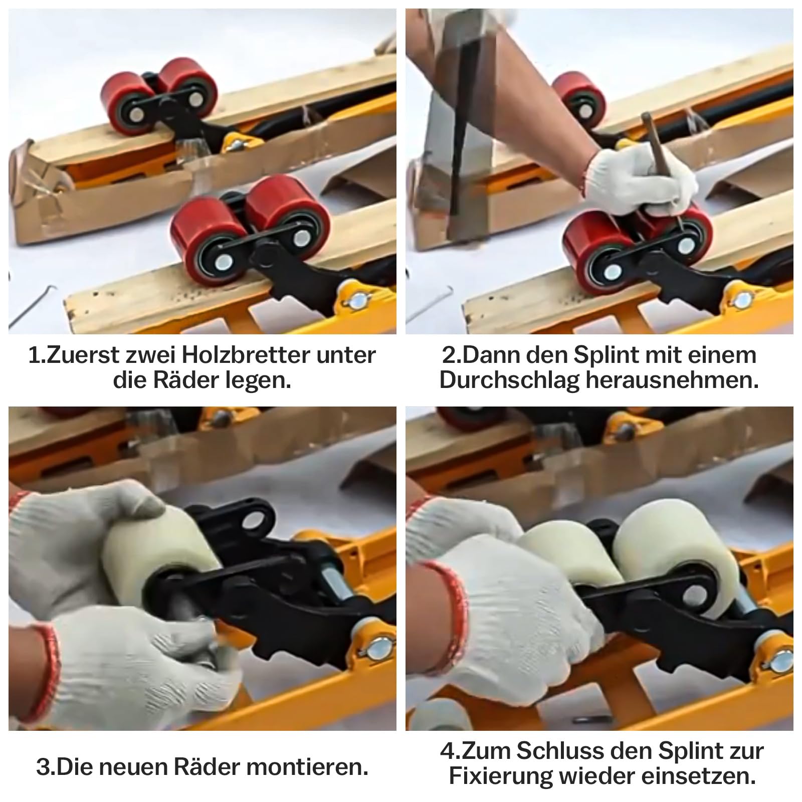 2 Roulettes De Chariot Élévateur En Nylon - 180 X 50 Mm, Roulement à Billes, Pour Transpalettes, Camions De Transport