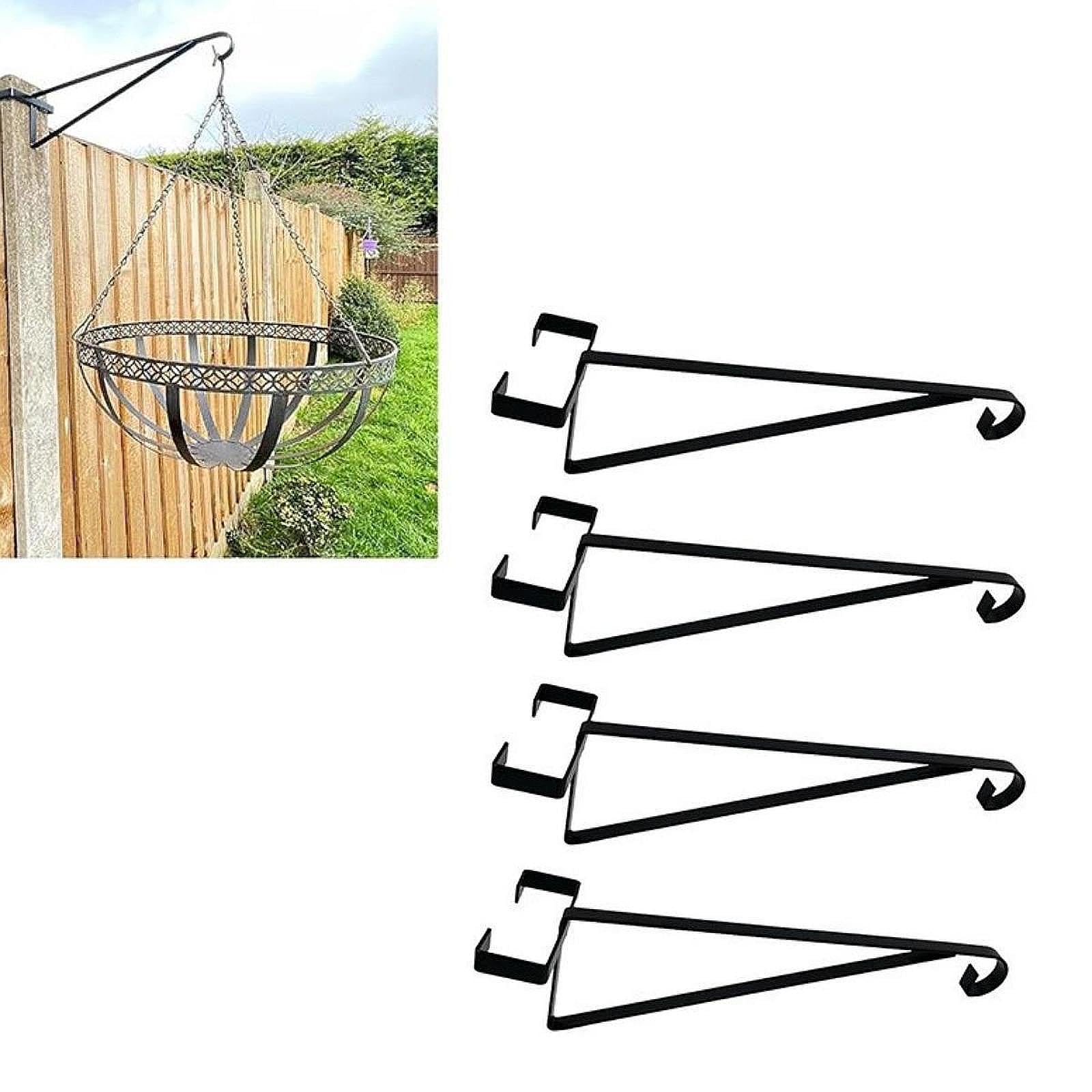 4 Soportes de Pared para Macetas, Soportes de Pared para Decoración de Jardín, Accesorios para Colgar Plantas en Macetas, Soportes Resistentes