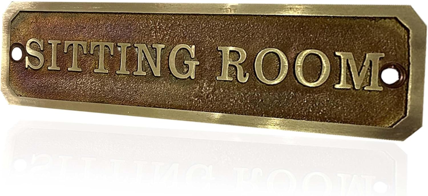 Personalized Brass Name Plate – Handmade Antique Bronze Sign with 3D Cast Letters| Custom Engraved Plaque| Easy to Install (20x6 cm)