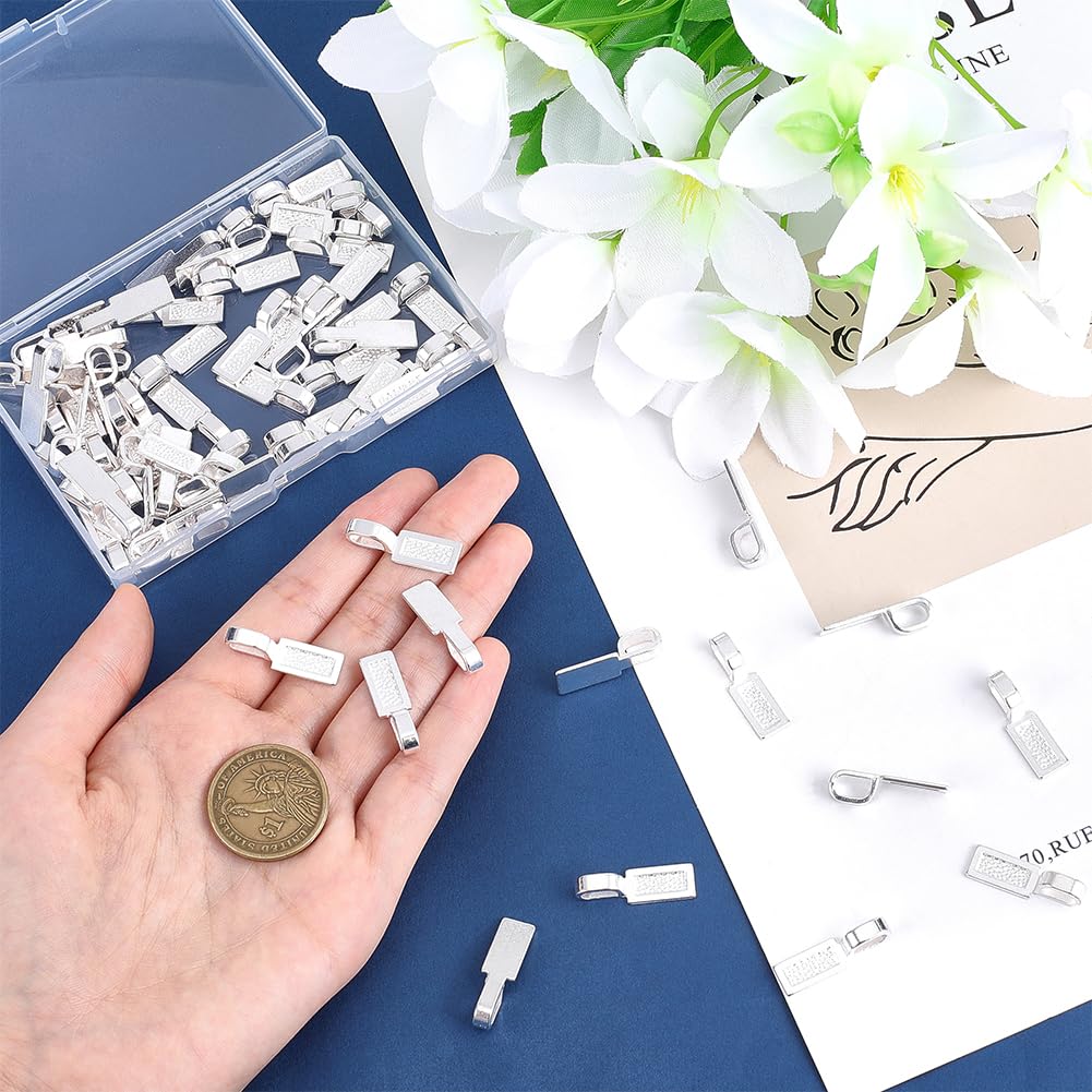 U-shape Pinch Bail Connector With Ball Pin, 925 Sterling Silver Pendant Charm Holder for DIY Jewelry Making Projects