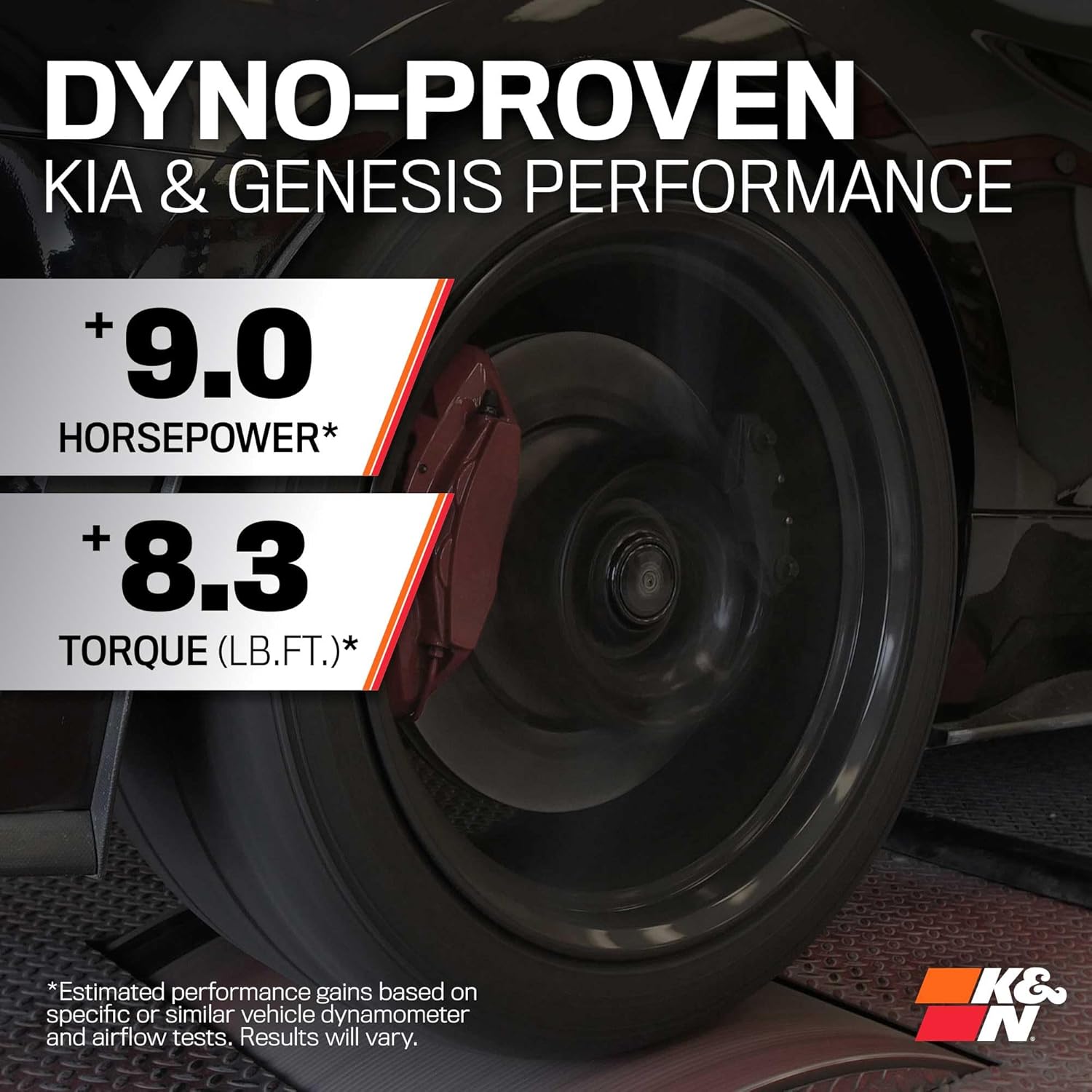 K&N Cold Air Intake System: High-Flow Air Filter, Increase Performance & Acceleration: Compatible with 2018-2025 Genesis/Kia G70, Stinger, 69-5318TS