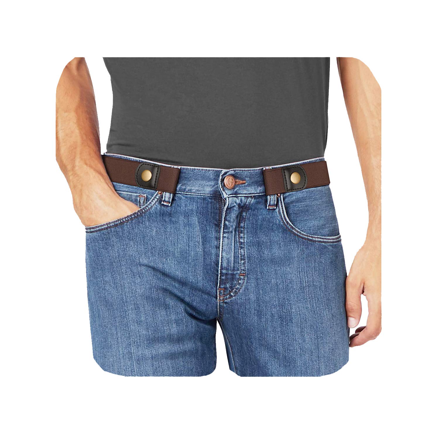 No Buckle Stretch No Show Belt for Men 1.38 inches Wide, Buckless Invisible Elastic Belt for Jeans Pants by WHIPPY-image-19