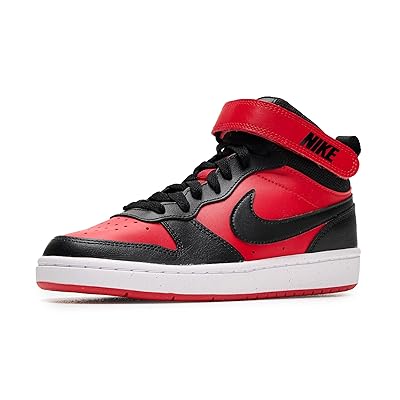 Nike Kids Court Borough Mid 2 (Big Kid) Kids Shoes University Red/Black/White