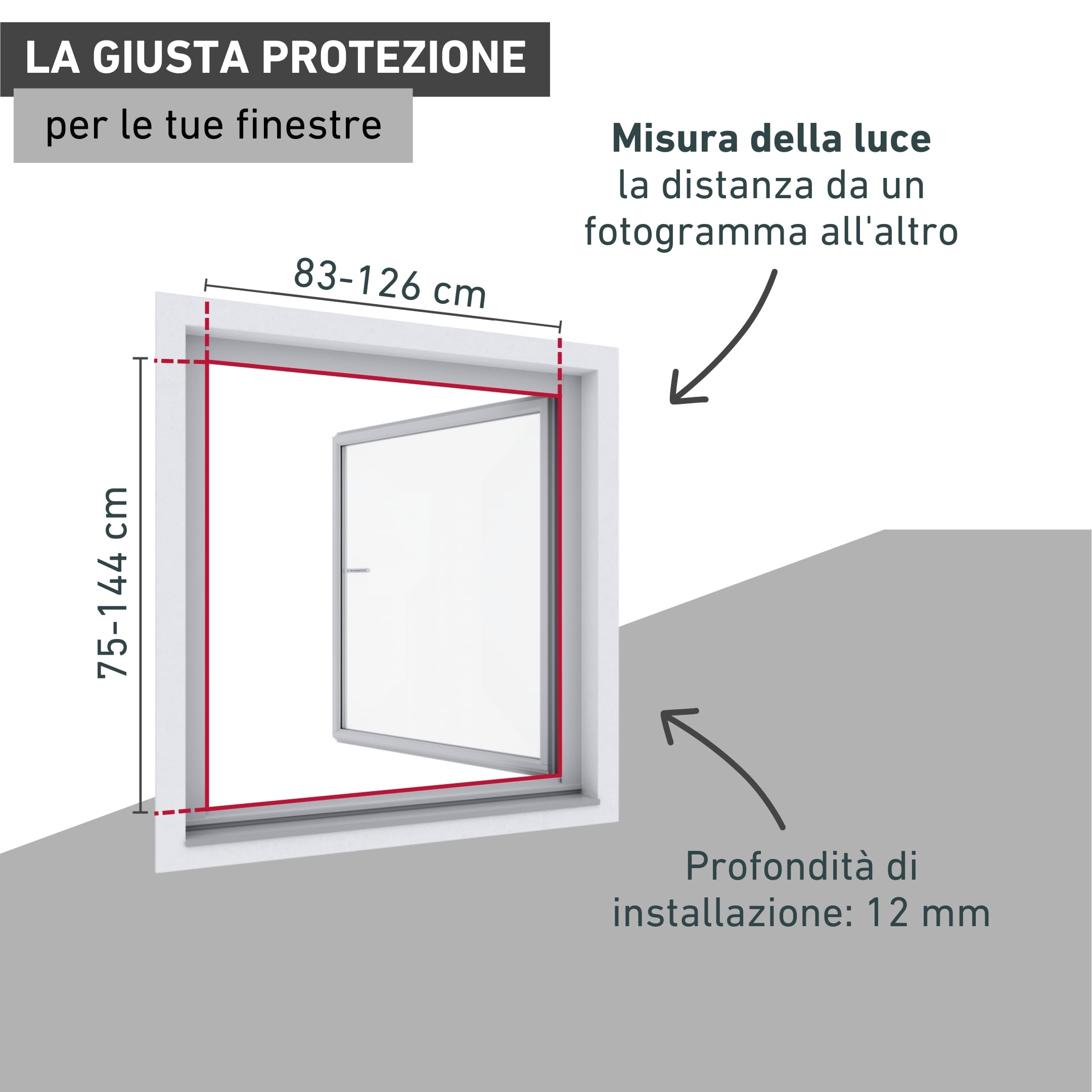 Windhager Zanzariera telescopica per protezione dagli insetti Flexi Fit, finestra con telaio elasticizzato, finestra telescopica senza seghe, kit fai da te 130 x 150 cm, antracite, 04306