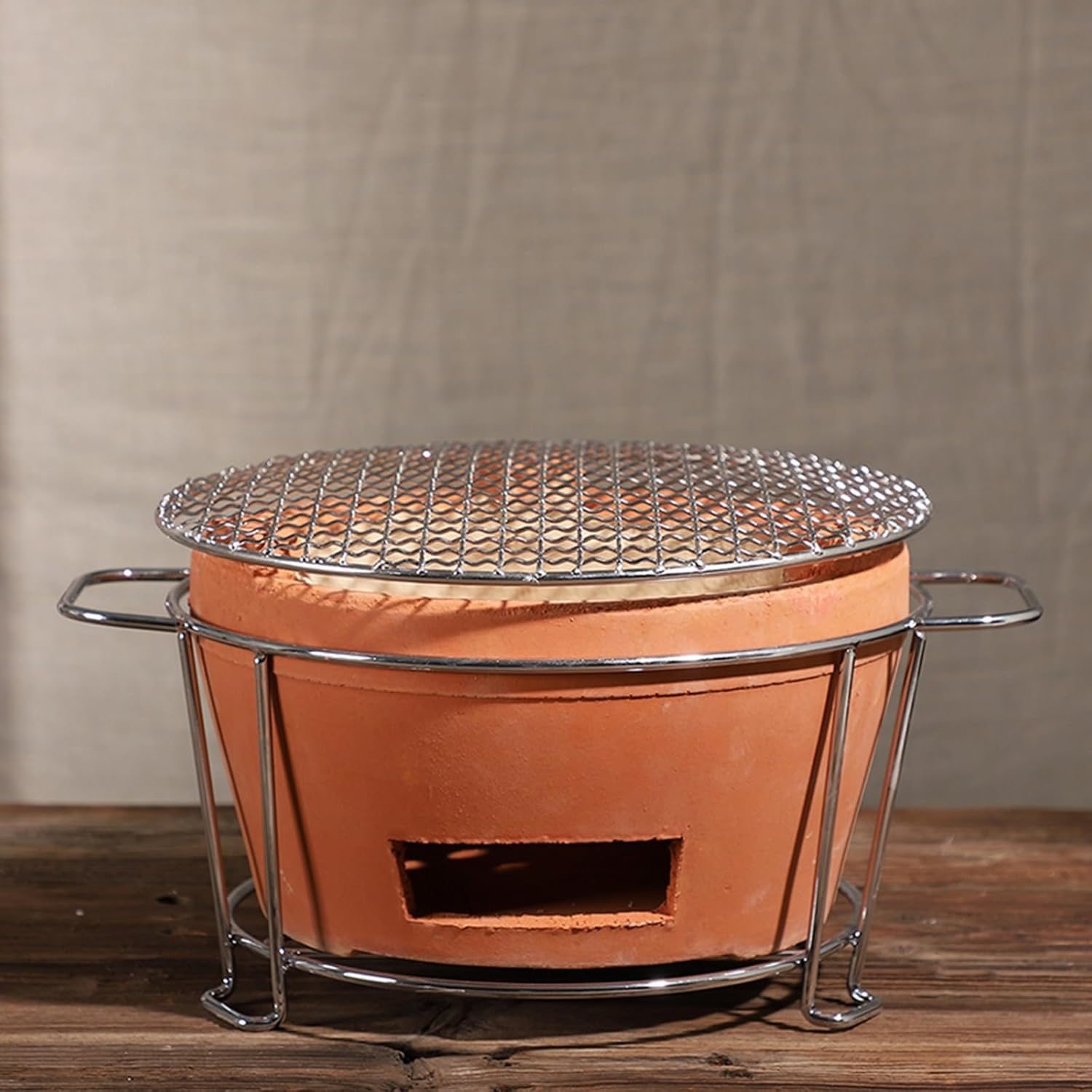 Fornello Portatile in Argilla A Carbone - Barbecue da Tavolo Multifunzionale per Casa, Campeggio, Picnic E Cucina Allaperto, Ideale per Preparare Il tè (35x17 Cm) One Color 14.5x7in/37x18cm