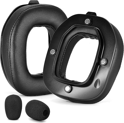 Miniatura 7 de Almohadillas para los oídos y espuma de micrófono A40 TR - Cojines de repuesto compatibles con auriculares Astro A40 TR, almohadillas para los