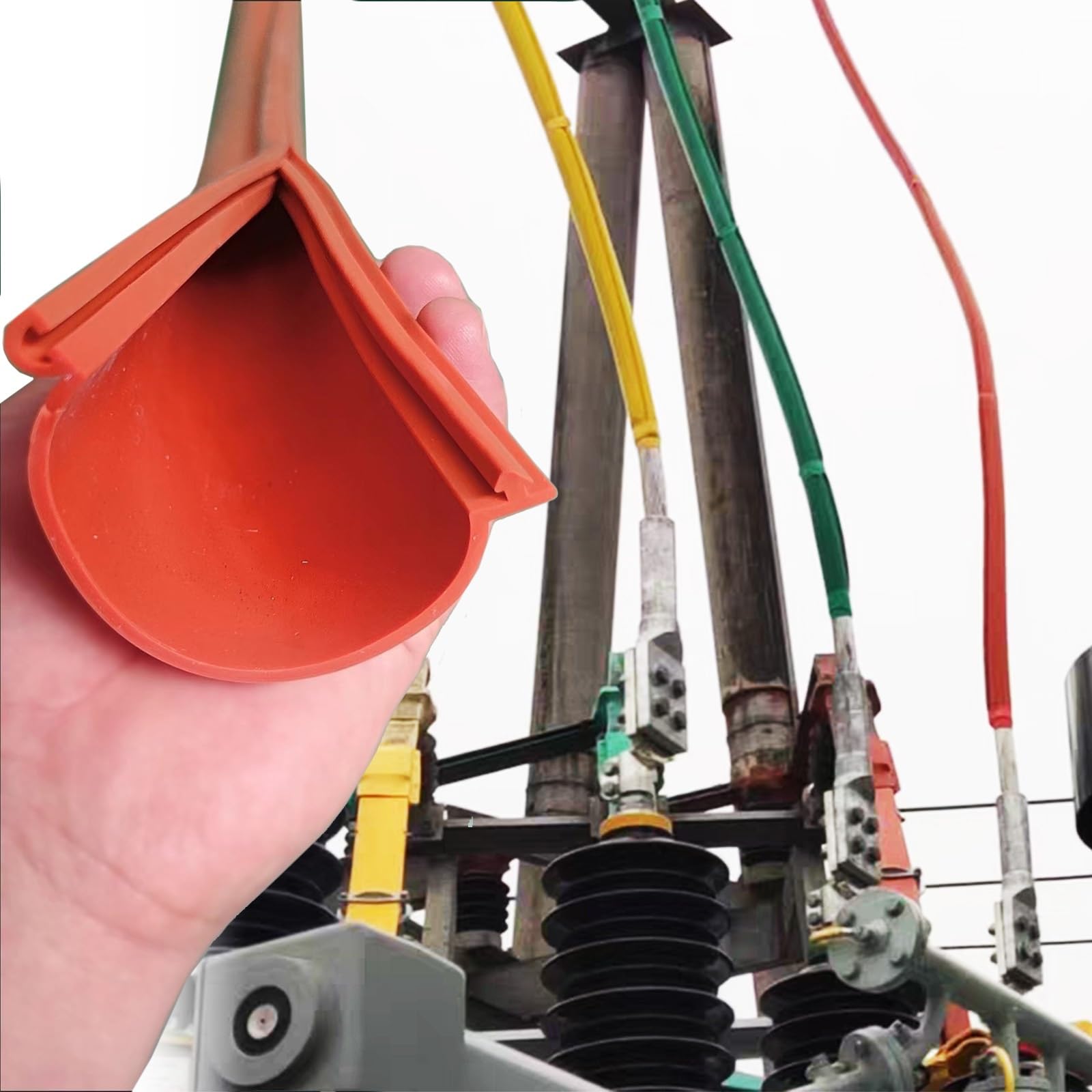 Flammhemmender Silikonschlauch, isolierende Drahtschutzhülle(ID 32mm/1.26inx6ft/2m-110kv)