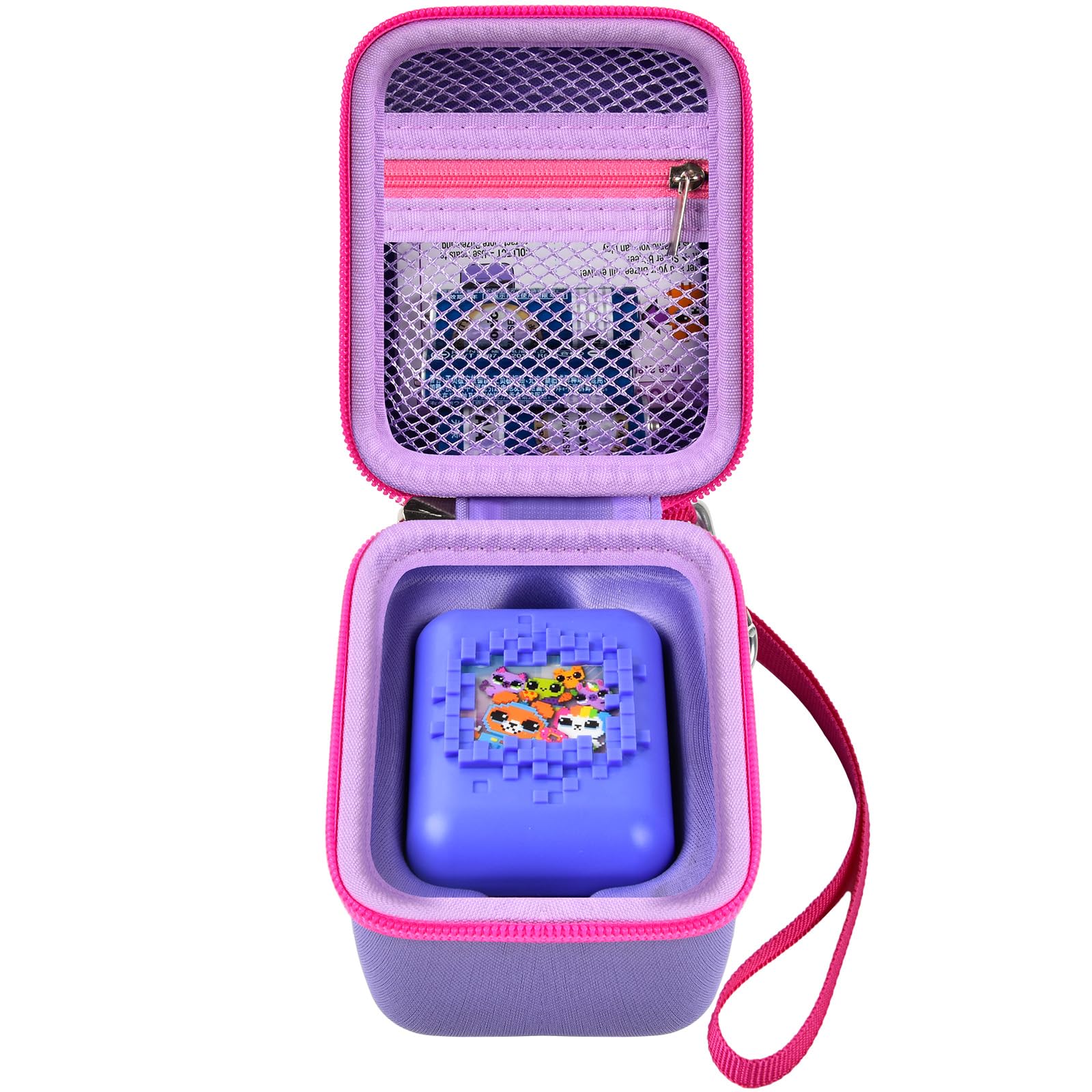 BITZEE Electronic Pet Bag, Purple, 11.18 cm x 8.89 cm x 8.39 cm, Cute and portable
