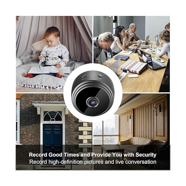 GECAP Wireless Mini Camera, Nanny Video Security Cam with Night Vision and Motion Detection, Built-in Battery, No WiFi Need, Technology for Phone App Monitor, Pets/Baby(Round) - Image 4