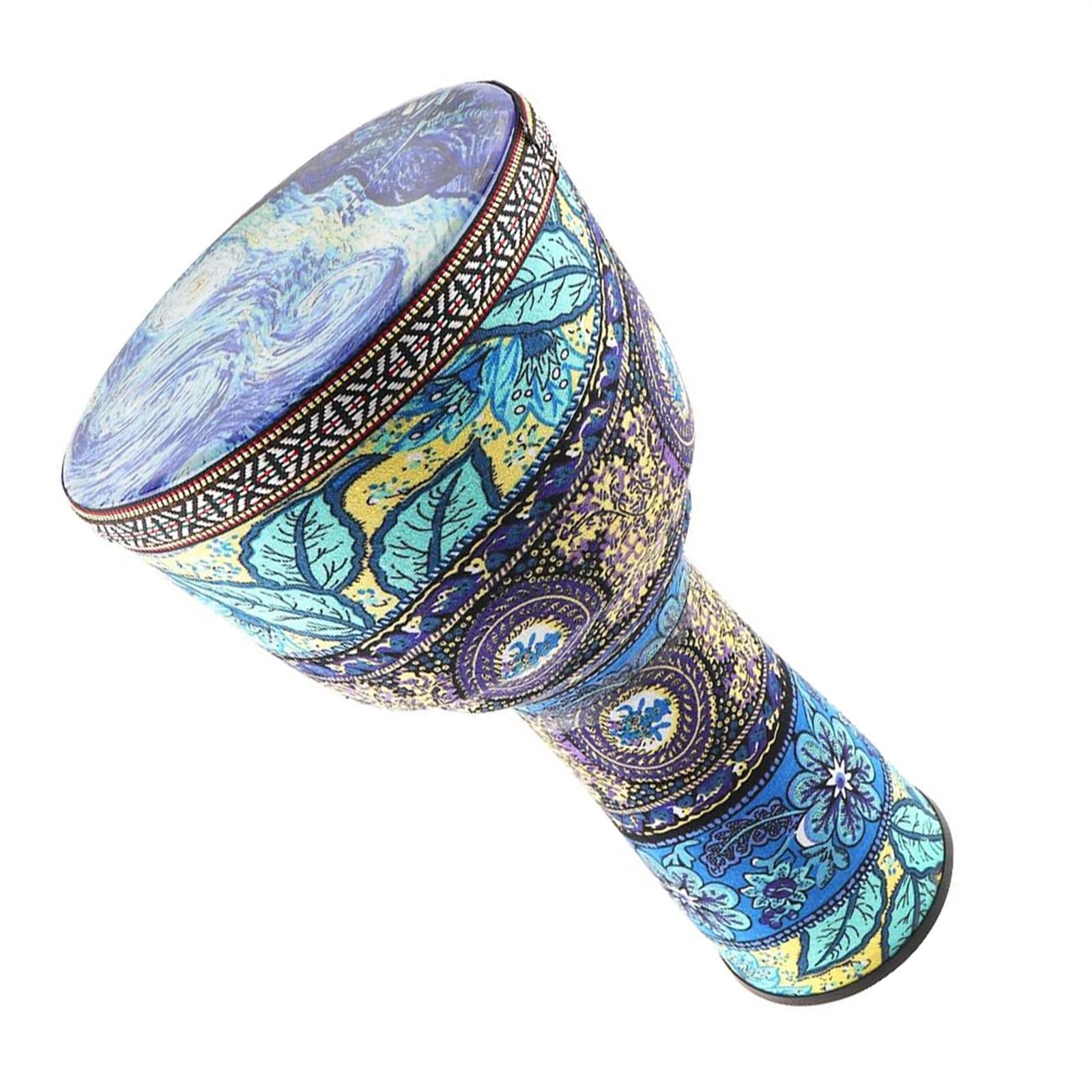 Profesjonalny Djembe 8-calowy Profesjonalny Afrykański Bęben Djembe ABS Cloth Art Tradycyjny Instrument Afrykański (Color : A)