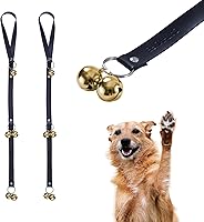 Vista 15 de Campanas de Cuero para Perros, para Pomo de Puerta/Entrenamiento de Orinal/Salir al Aire Libre, Campana de Cobre con Ajuste de Longitud, Campana