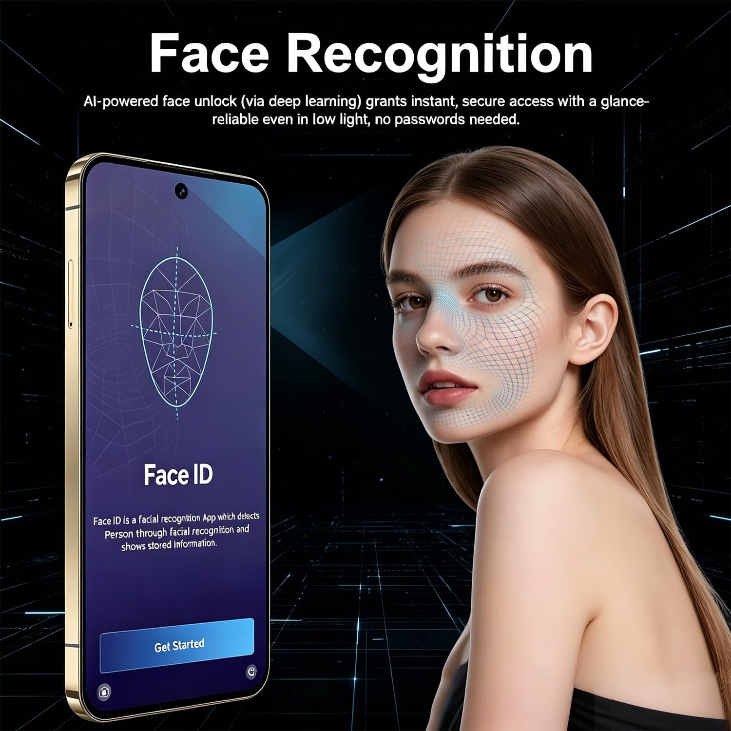 McMgc Cellulare 4G Sbloccato Schermo Incell 6,6", 4GB+32GB Espandibile fino a 256GB, Batteria 5000mAh, Android 12, Doppia Fotocamera 13MP+16MP, Porta Tipo-C (Gray)