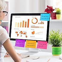 Vista 6 de Pajean 9 Piezas/450 Hojas Lista de Tareas Notas Adhesivas 3x4 Pulgadas Almohadillas Autoadhesivas con Líneas Notas Adhesivas de Planificador