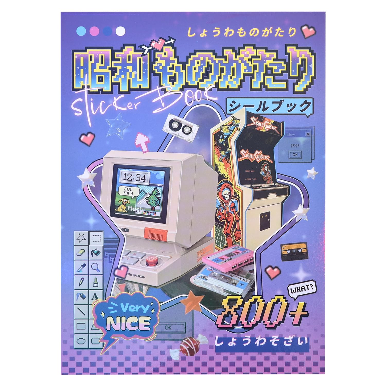 Girl's Japanese Retro Sticker Book, Y2K Showa Theme - 800+ Cute Old Showa Style Old Items Stickers, for DIY Scrapbooking Journaling Handbook Decoration