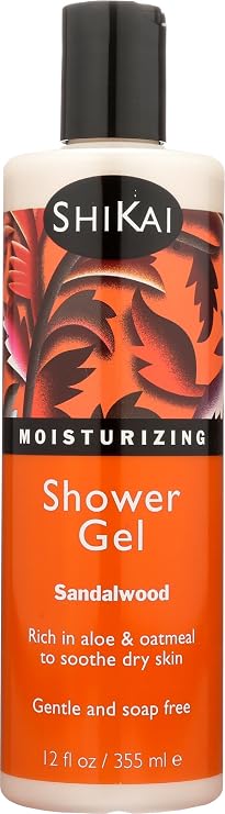 ShiKai Moisturizing Shower Body Gel, Sandalwood - 12 Oz