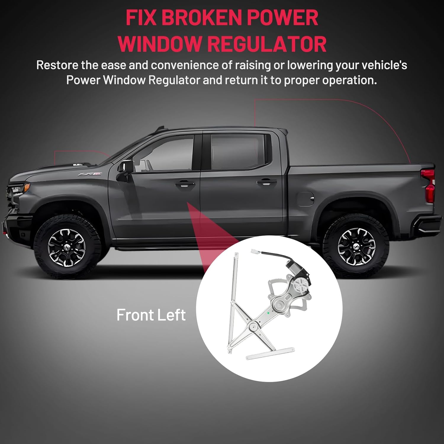 BDFHYK 741-505 Power Window Regulator with Motor Front Left Compatible with Toyota Corolla 2003-2008