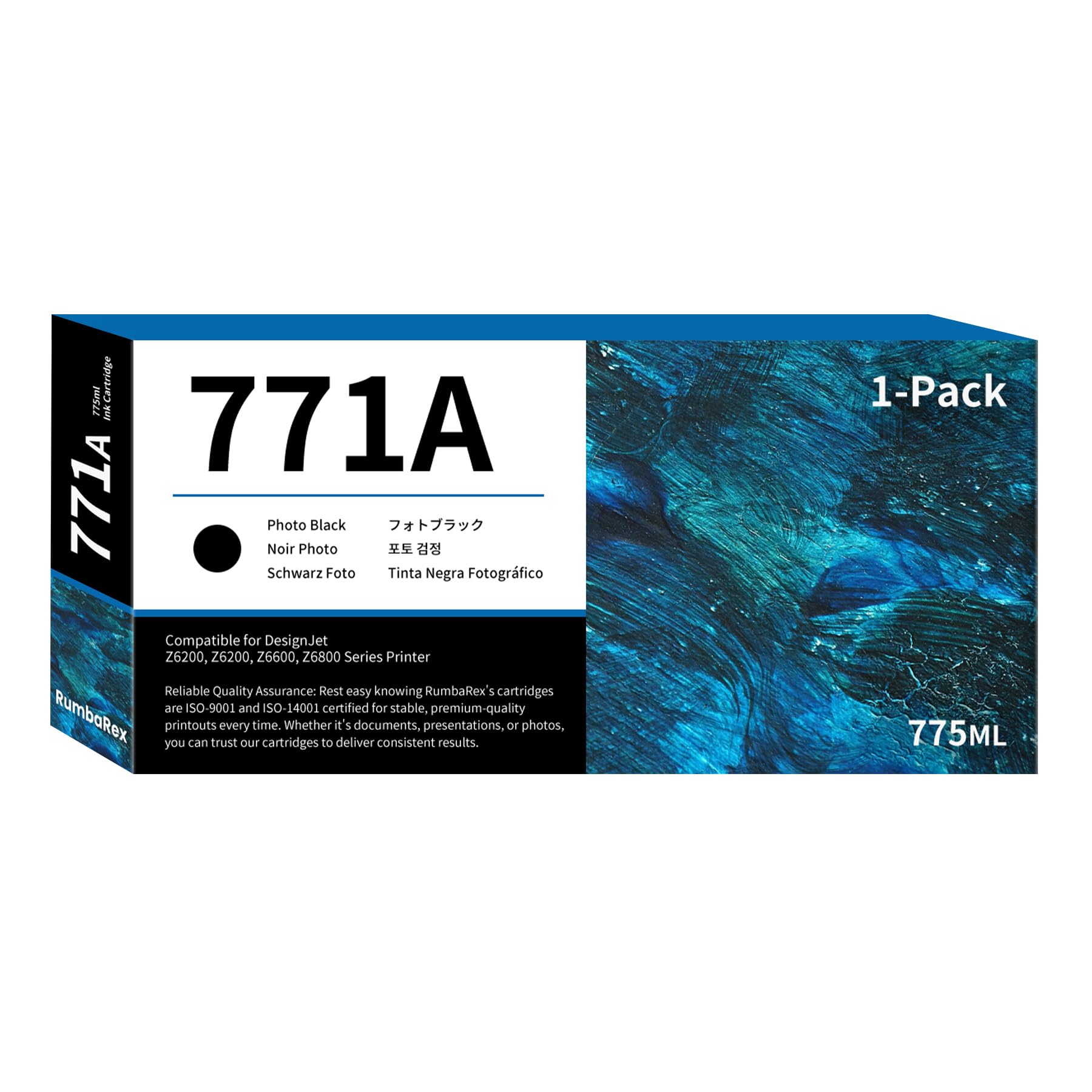 Amazon.com: RumbaRex 771 771A Photo Black Ink Cartridge B6Y21A Ink