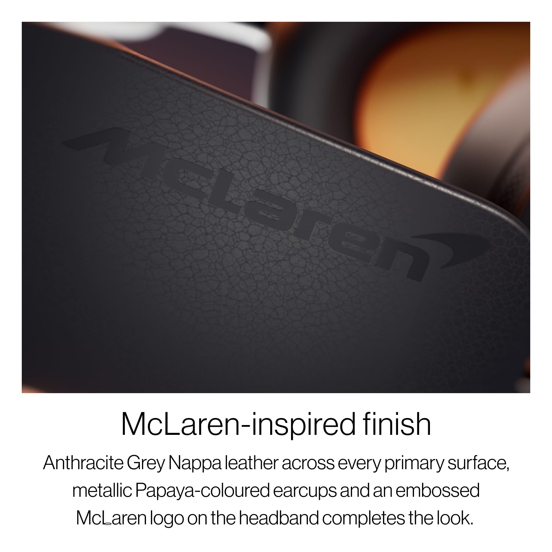 Bowers & Wilkins Px8 S2 McLaren Edition Auriculares Circumaurales Inalámbricos con Cancelación de Ruido, Bluetooth, Carga Rápida