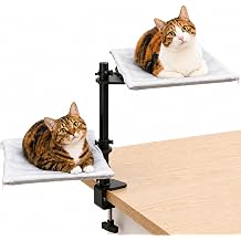 Binboov Double Cat Desk Bed, 360 Rotating & Adjustable