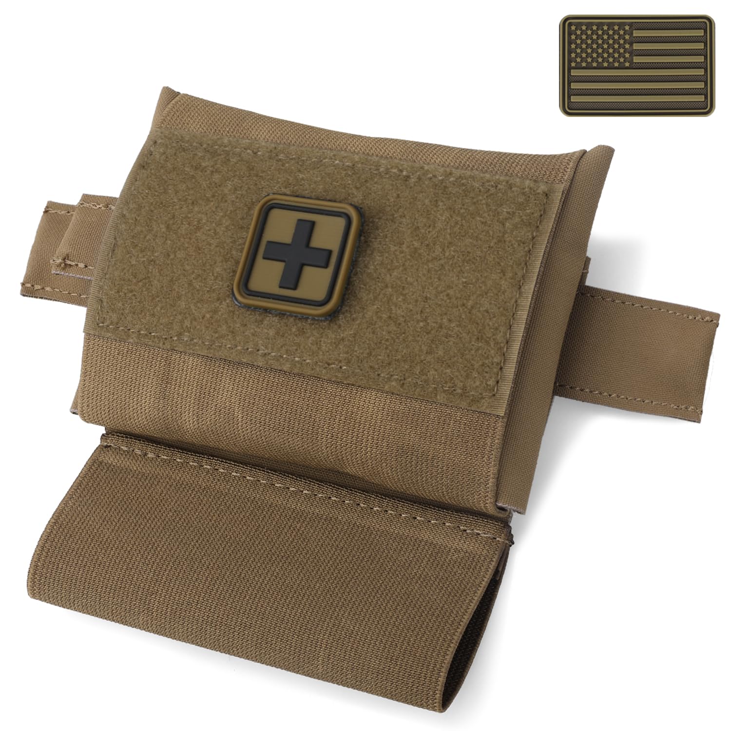 LIVANS Molle IFAK Micro Trauma Pouch, Tactical First Aid Belt IFAK Bag Medical EMT Emergency Survival Med Pouch Small EDC Portable Pack with