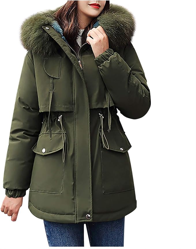 Chenyoulan レディース ダウンジャケット 暖かい 秋冬 コート フード付き 大きいサイズ 厚手 防風 ショートジャケット ブルゾン 可愛い 人気 女性用 着痩せ 防寒保温 おしゃれ 体型カバー 韓国ファッション 上品 通勤 通学 コート ジャケット 通販