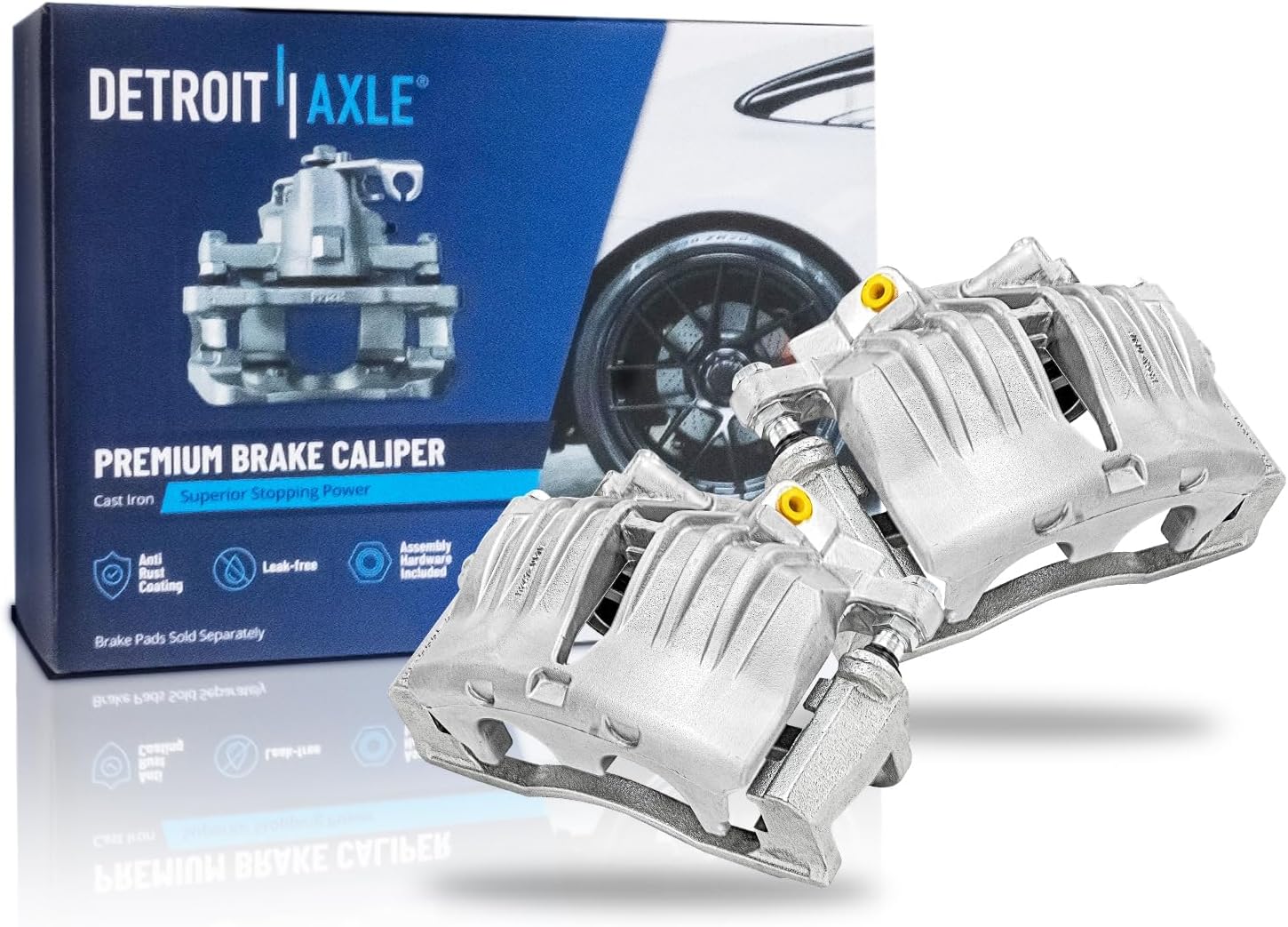 Detroit Axle - Front Brake Kit for Chevrolet Trailblazer GMC Envoy Rainier Ascender Bravada Brake Rotors Ceramic Brakes Pads Brake Calipers Replacement: 12" inch Rotors