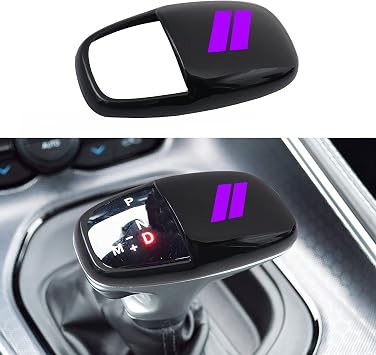 Gear Shift Knob Head Cover for Dodge Charger Accessories 2015-2023 Challenger 2015-2024 Durango 2016-2025 2026 ABS Interior Shell Insert Decoration Protector Gear Shifter Cover Purple Trim