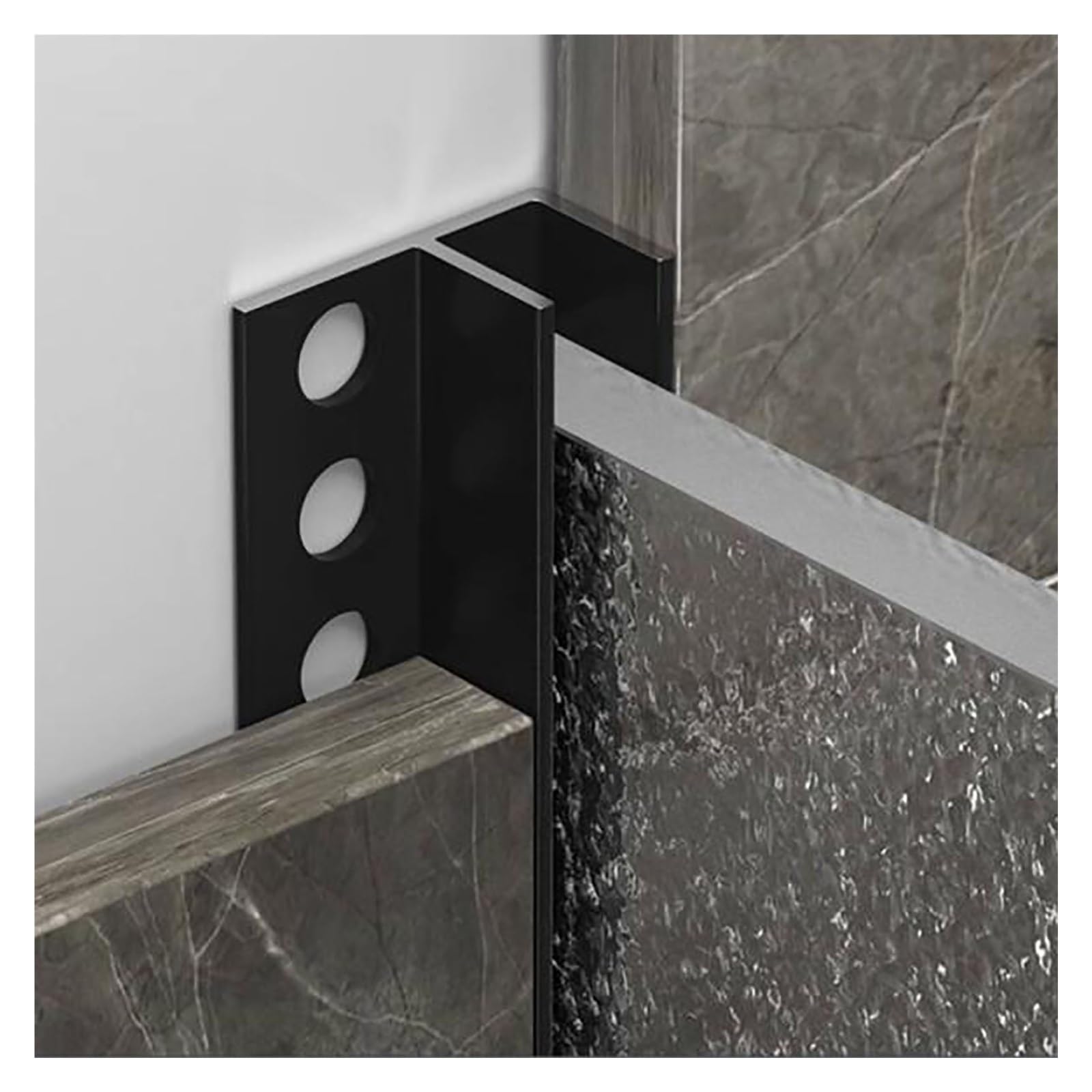 JYHHCYS U-Shaped Glass Support Rail, Heavy Duty Aluminum Channel for Frameless Glass, Wall Floor Ceiling Mount Profile for 8/10/12mm Thick Panel(Fit 12mm/0.47in glass)