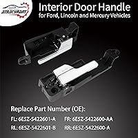 Vista 4 de Manija de puerta interior (4 piezas) delantera trasera izquierda y derecha Compatible con Ford Fusion 2006-2012, Lincoln MKZ 2007-2012, Mercury