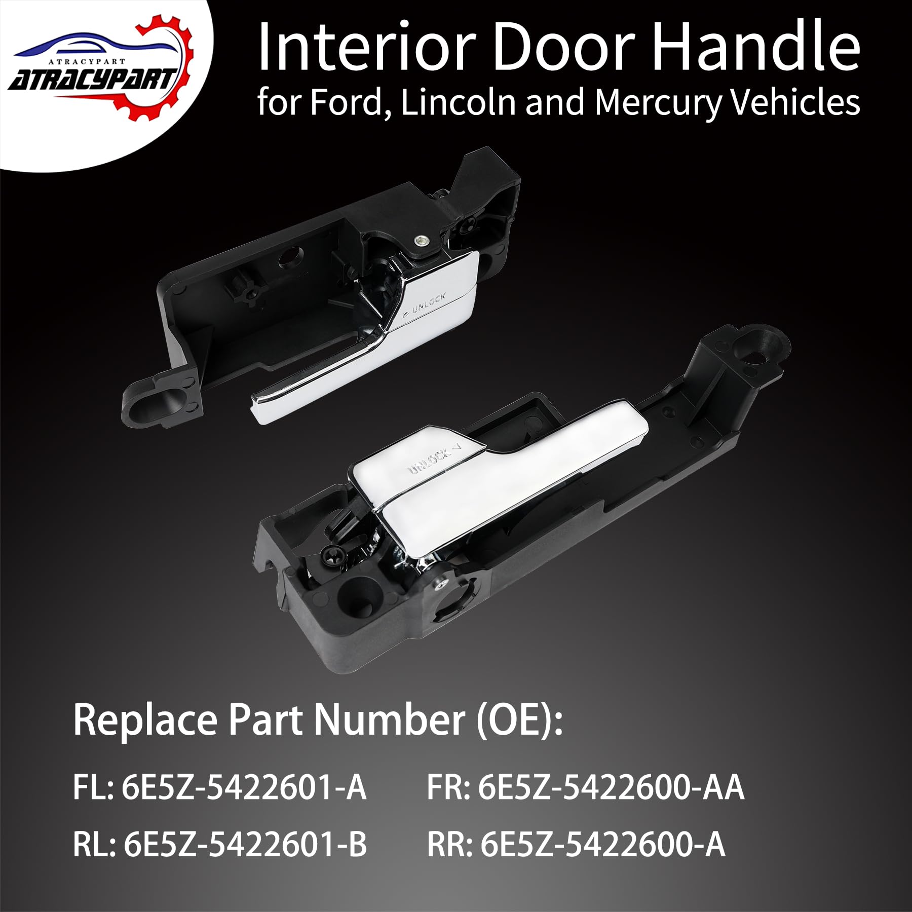 Amazon.com: Interior Door Handle (4 Pcs) Front Rear Left & Right