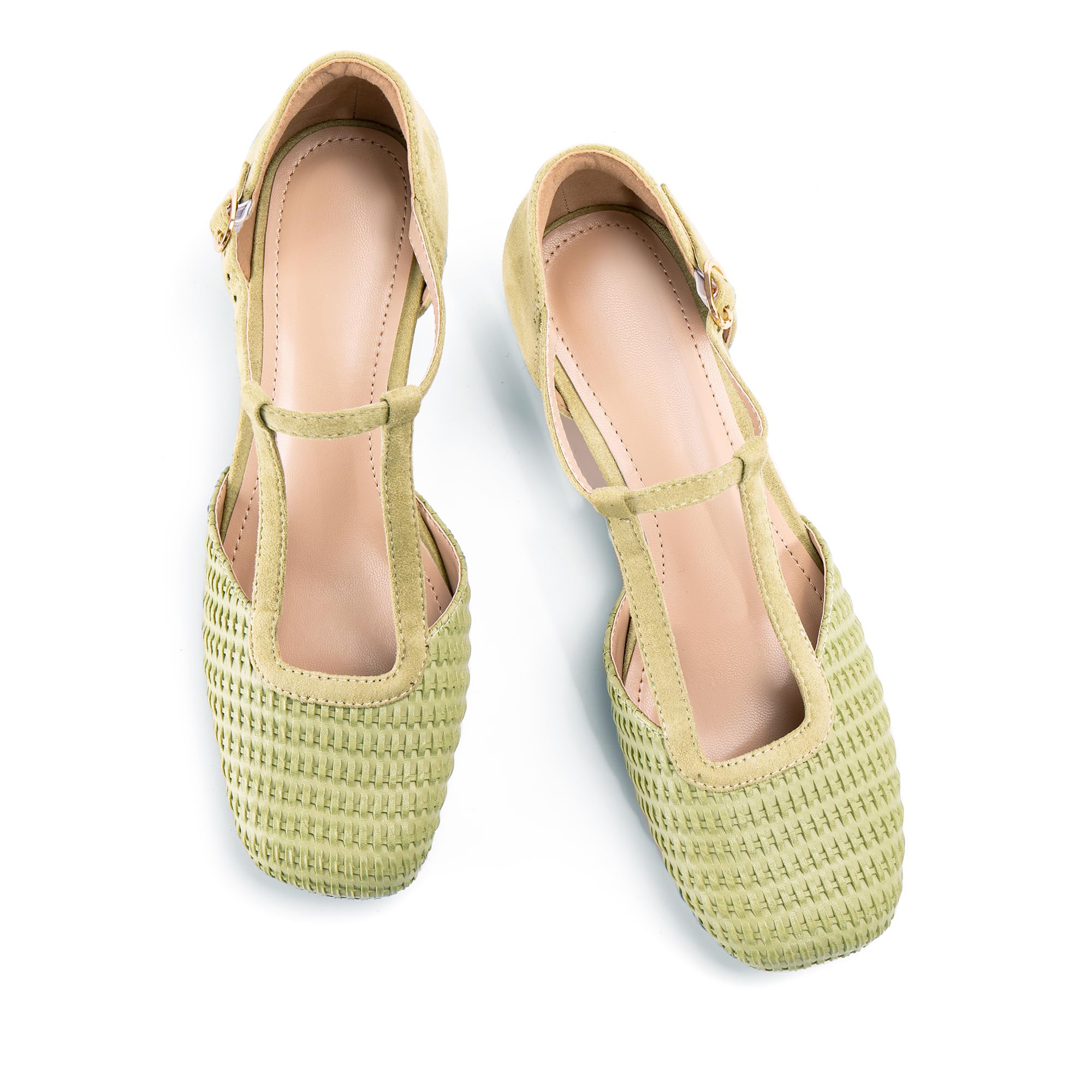 Closed Toe Heels for Women Dressy Low Chunky Heel Square Toe Mary Jane Pumps Dress Shoes for Wide Feet Daily Casual-image-0